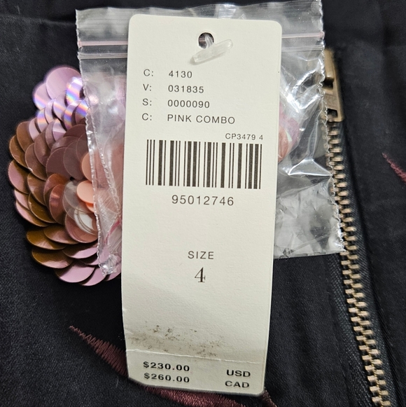 NWT Maeve Anthropologie Chic 3D Sequin Floral Cocktail Homecoming Mini Dress - Picture 5 of 7